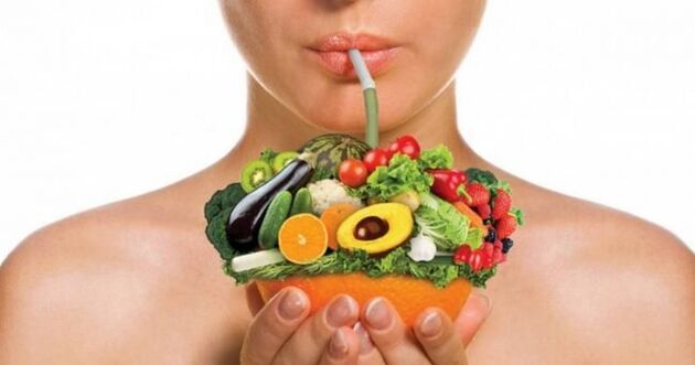Groenten en fruit bevatten vitamines die de huid van binnenuit verjongen